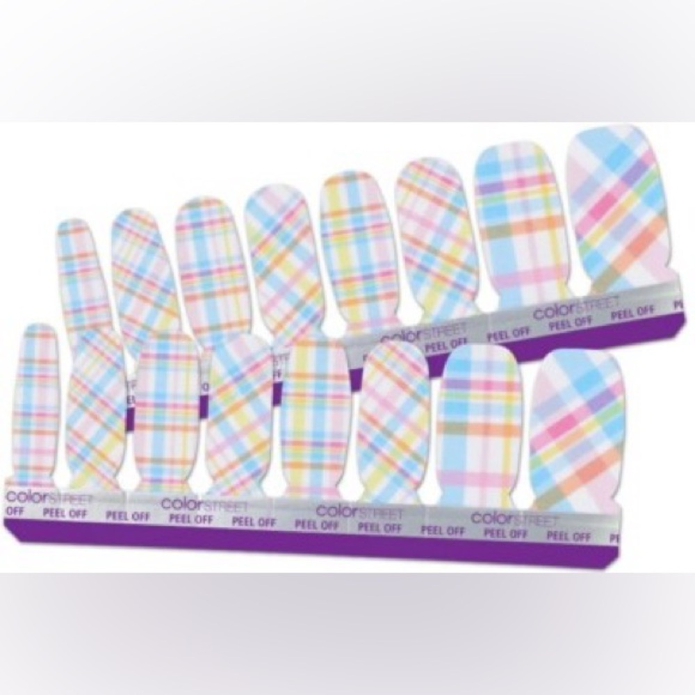 Color Street Vibrant Plaid Nail Wraps